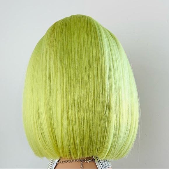 Gorgeous Green Lemon Premium Fiber Lace Front Wig for Daily Wear or Events - Picture 8 of 8
